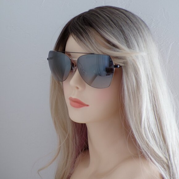 Longines Rimless Mirrored Smoke Navigator Shades, Aviator Pilot Unisex RX 60mm - Picture 9 of 14